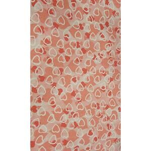 Valentines Day Gold Glitter Pink Hearts Cotton Fabric Quilting Sewing New